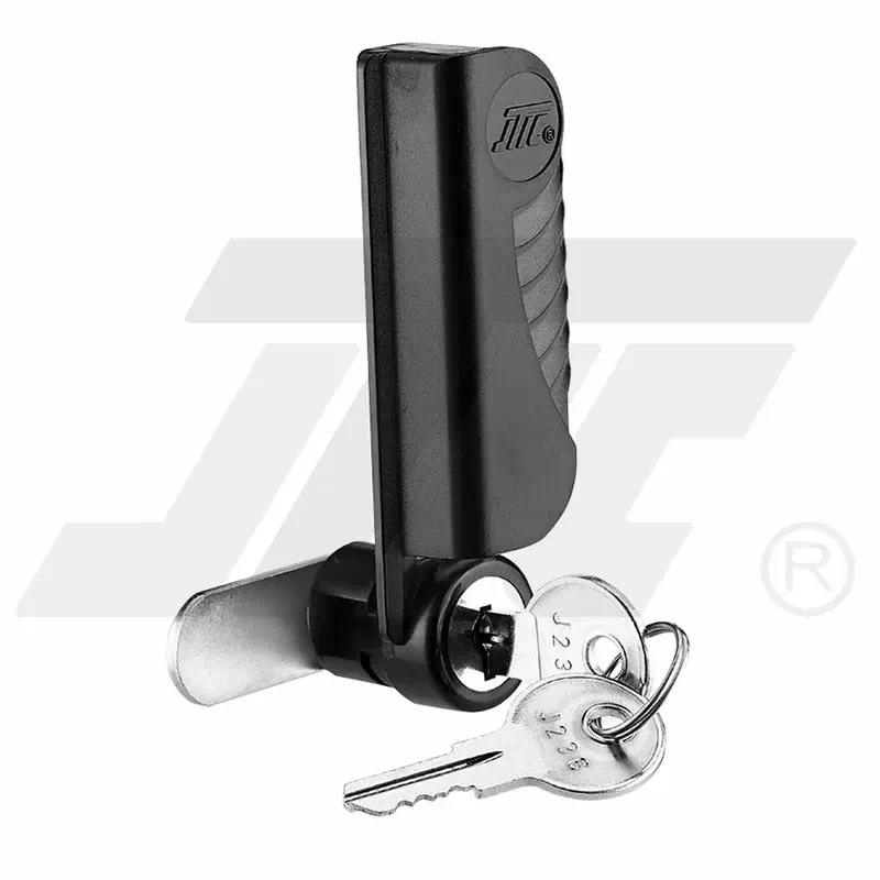 19mm外徑5pin帶長型把手含單邊銑齒銅鑰匙玻璃櫃鎖
