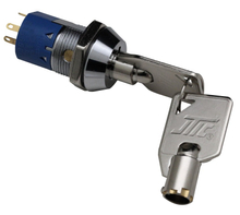 S2022 19mm外徑UL認證電源鎖含單邊銑齒銅鑰匙鎖開關