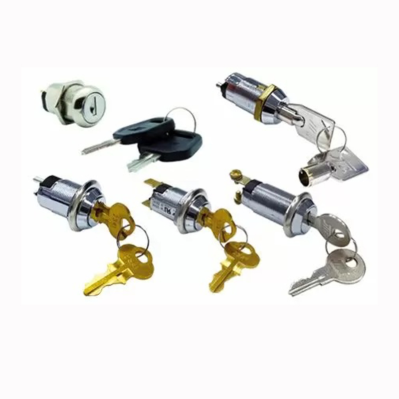 19mm外徑4pin電源鎖 (含雙邊銑齒銅鑰匙開關)