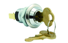 S203A S203AM 19mm外徑UL認證電源鎖含雙邊銑齒銅鑰匙鎖開關