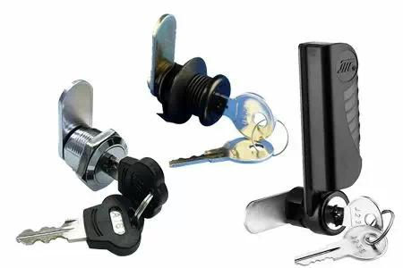 19mm外徑5pin帶圓型把手含單邊銑齒銅鑰匙玻璃櫃鎖